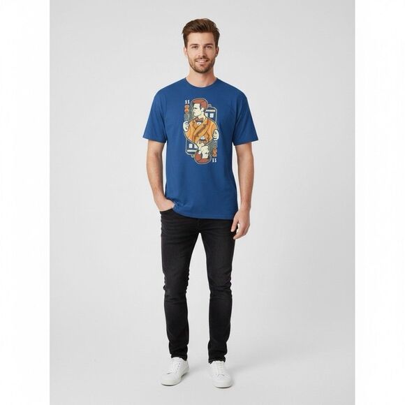 Doctor Who 11th of Hearts Cards Matt Smith Satire Parody Teefury Men Shirt 2XL - Picture 5 of 6